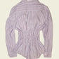 Elastic waist striped shirt (XS-M)