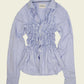 Smocked light blue shirt (ONE SIZE)