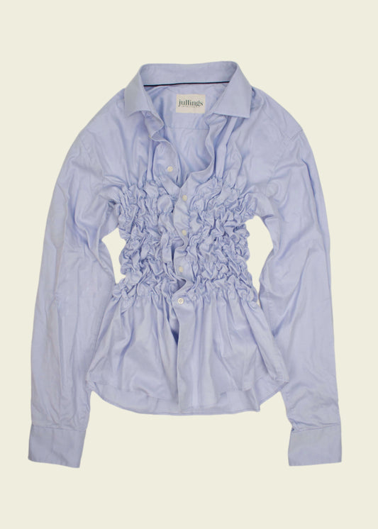 Smocked light blue shirt (ONE SIZE)