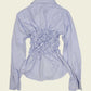 Smocked light blue shirt (ONE SIZE)