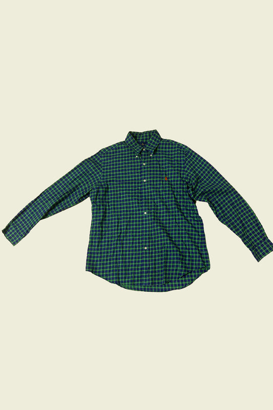 Ralph Lauren Shirt Green/Blue Checkered Size L