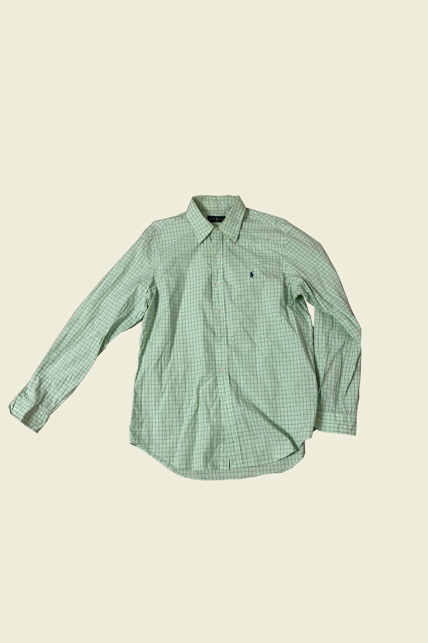 Ralph Lauren Shirt Mint Green Checkered Size L