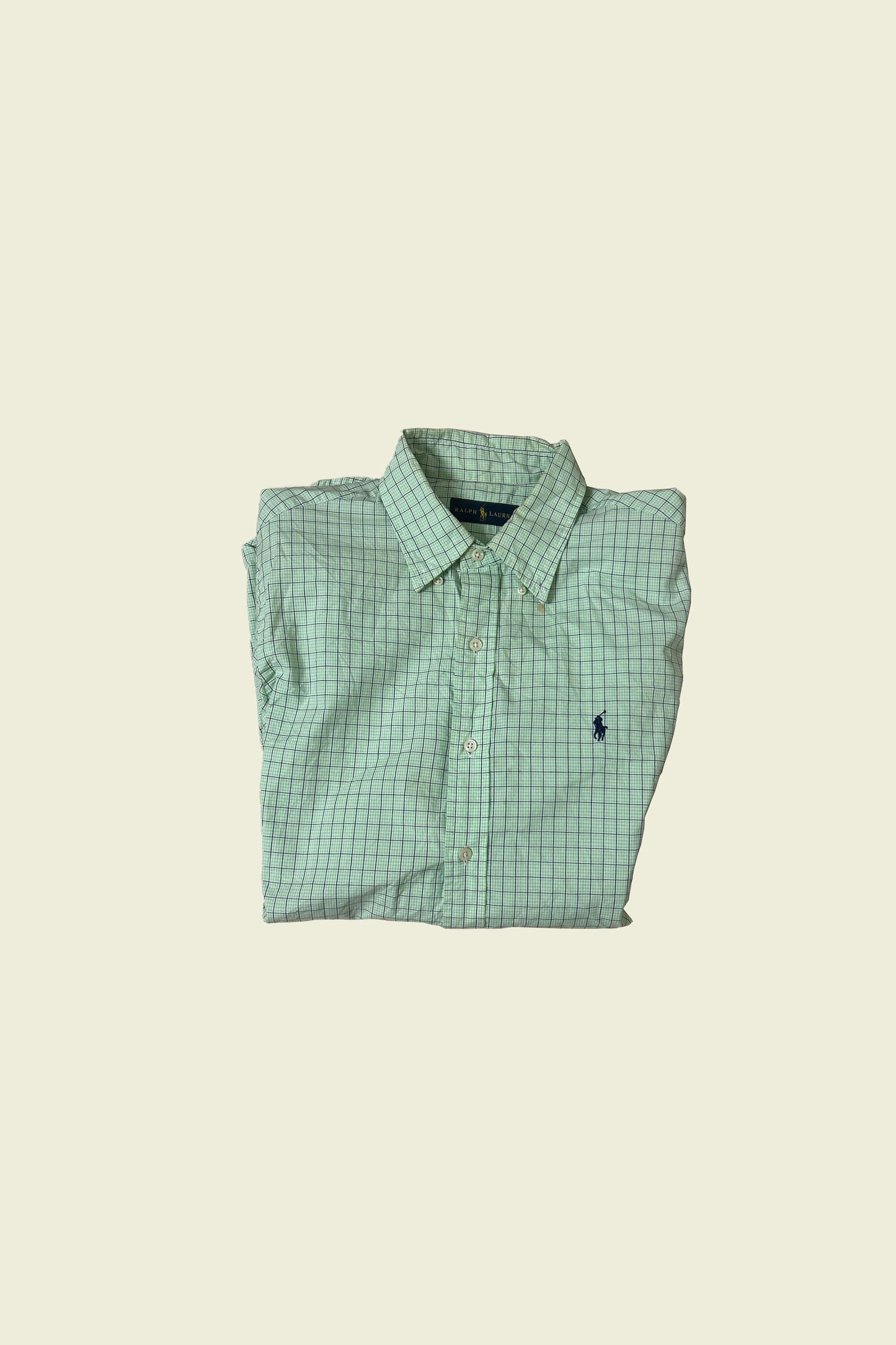 Ralph Lauren Shirt Mint Green Checkered Size L