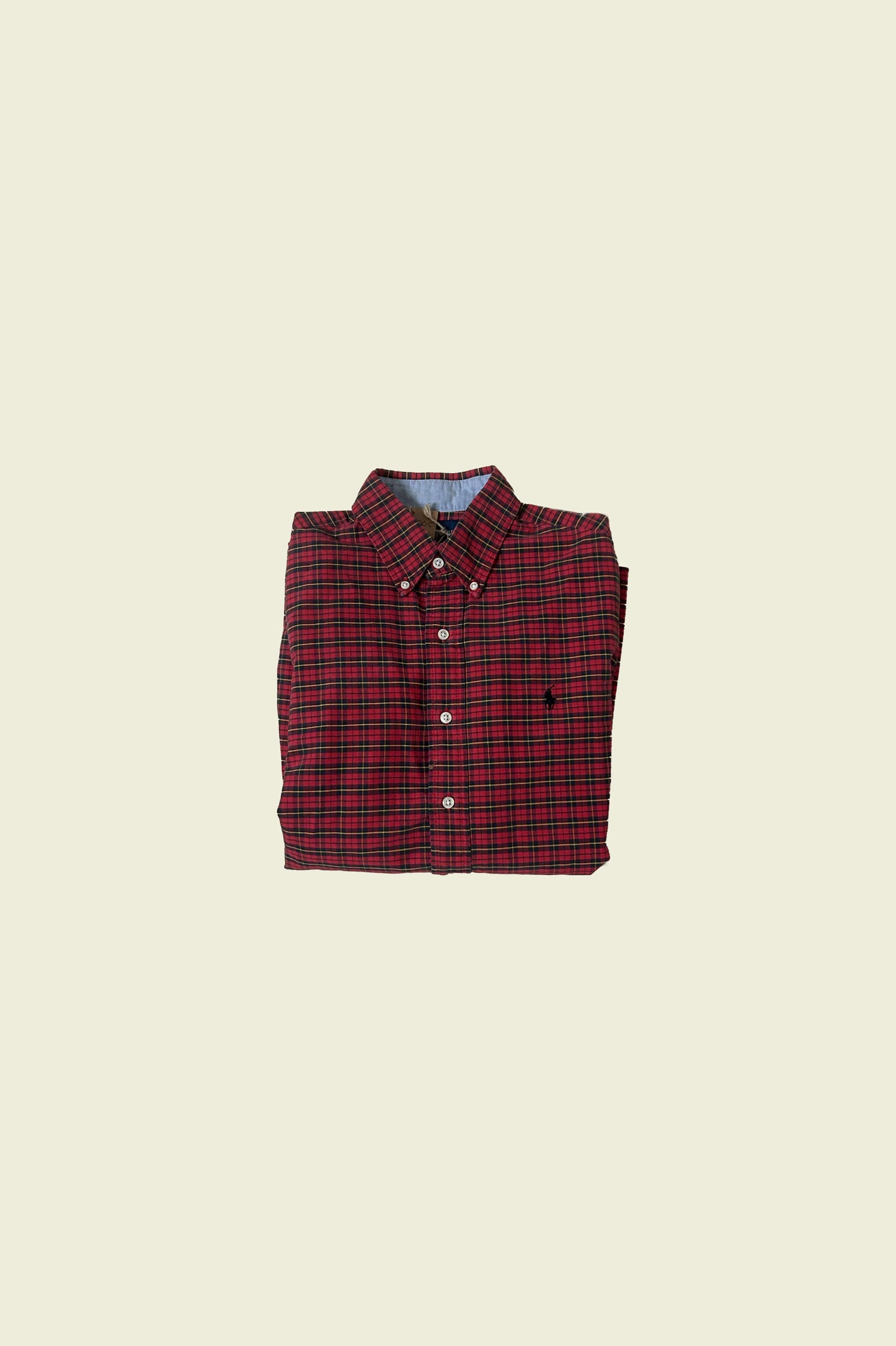 Ralph Lauren Oxford Shirt Red/Yellow Checkered Size M