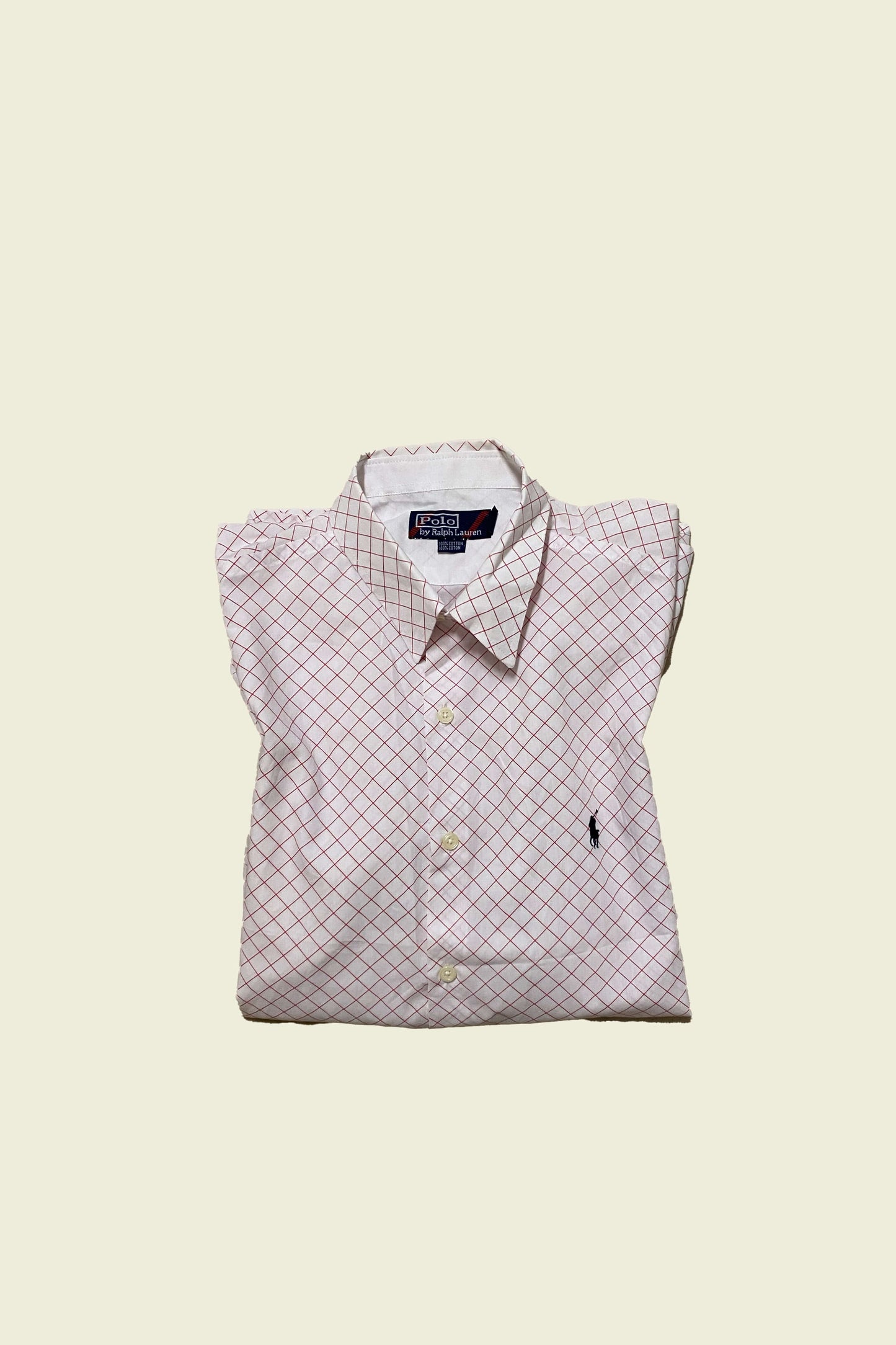 Ralph Lauren Shirt White/Red Checkered Size L