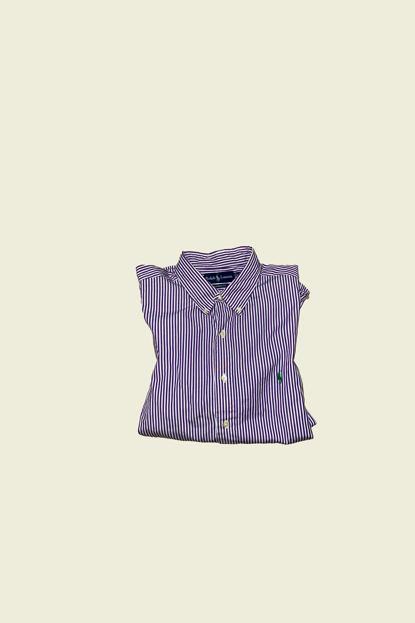 Ralph Lauren Shirt Purple White/Striped Size XL