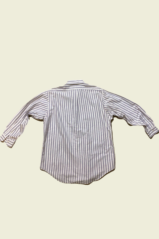 Ralph Lauren Oxford Striped Shirt White/Purple Size L