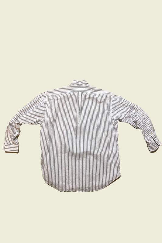 Ralph Lauren Oxford Striped Shirt White/Blue Size L