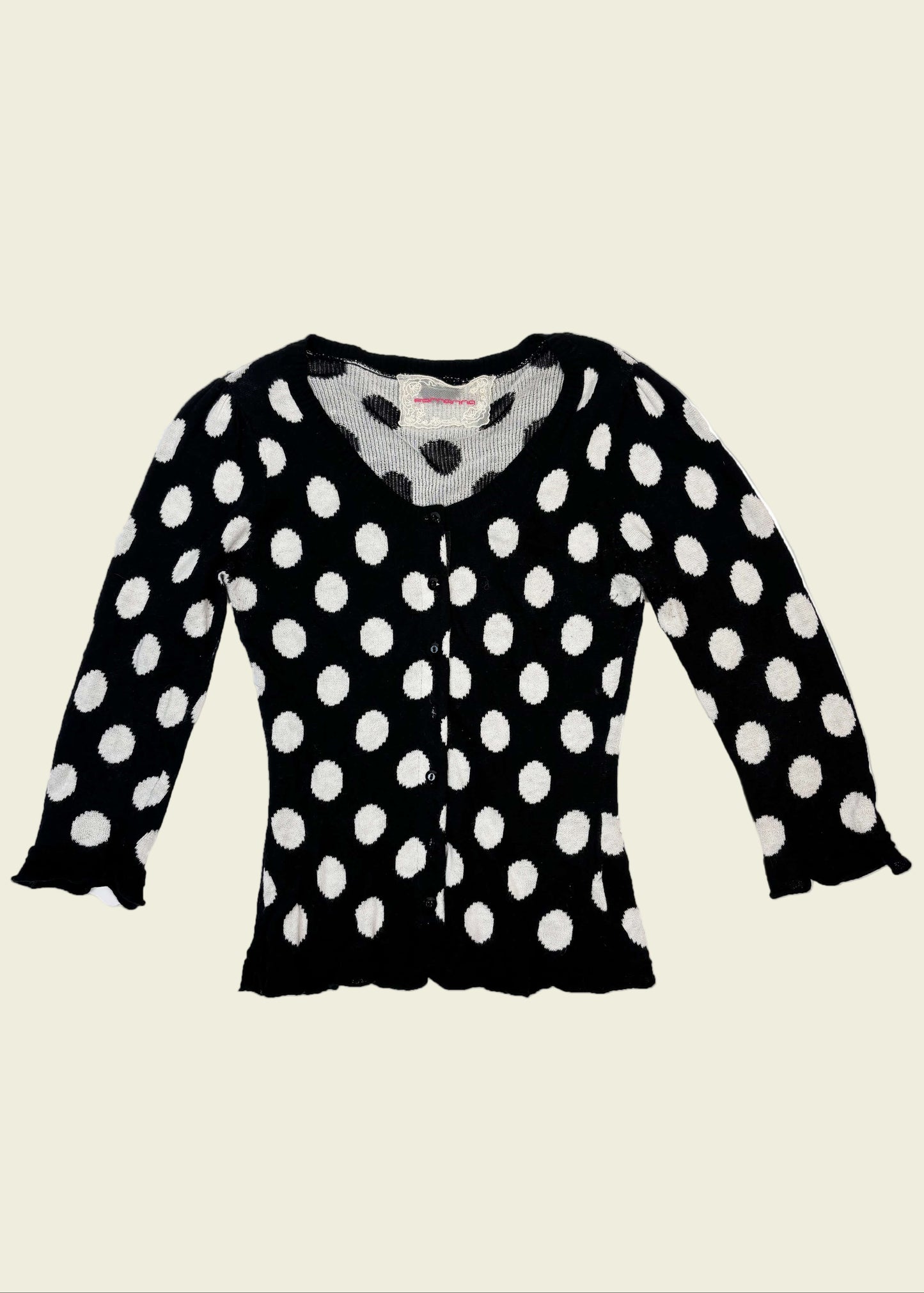 Vintage y2k Fornarina polkadot cardigan (S)