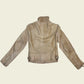 Vintage y2k beige leather jacket (S/M)