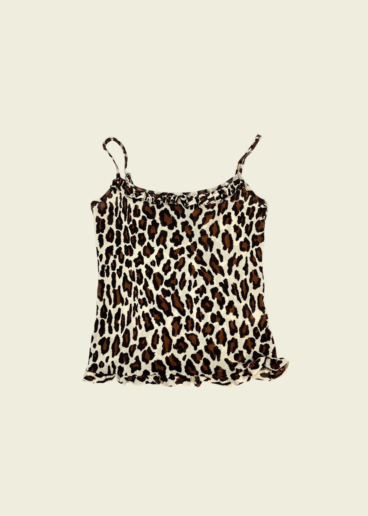 Vintage y2k Kookai leo ruffle cami top (S)