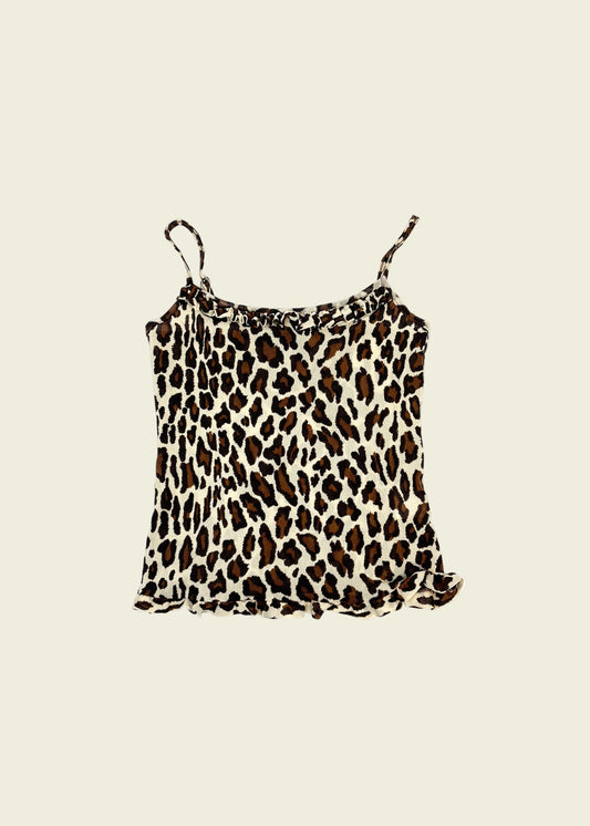 Vintage y2k Kookai leo ruffle cami top (S)